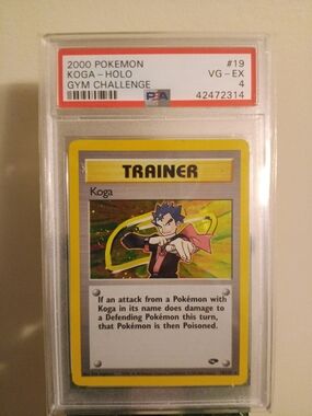 2000 POKEMON #19 KOGA-HOLO GYM CHALLENGE PSA 4